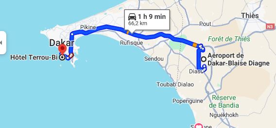 allo taxi AIBD Hôtel Terrou Bi téléphone 77 794 22 17